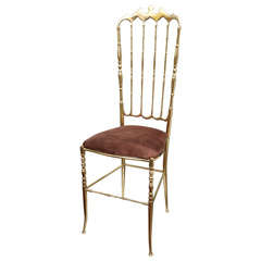 Brass Chiavari High Back Chair.