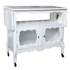 Two Tier Cabinet Dessert Table with Wheels