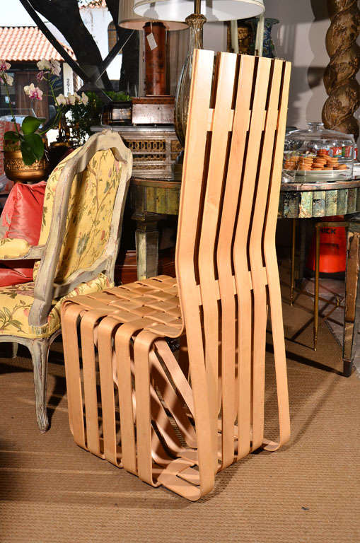 Bentwood High Sticking Chair by Frank Gehry for Knoll