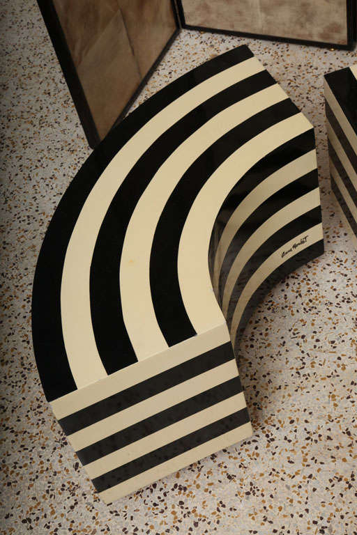 Op Art Tables by Anne Herbst 1