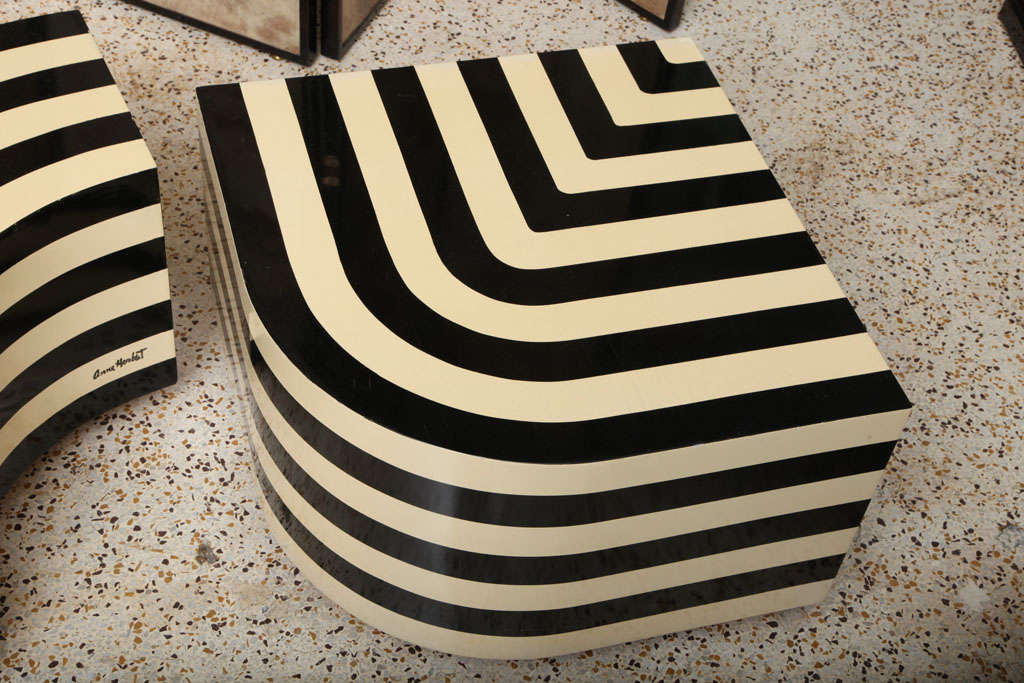 Op Art Tables by Anne Herbst 3