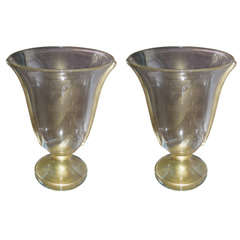 Pair of vases in murano glass.