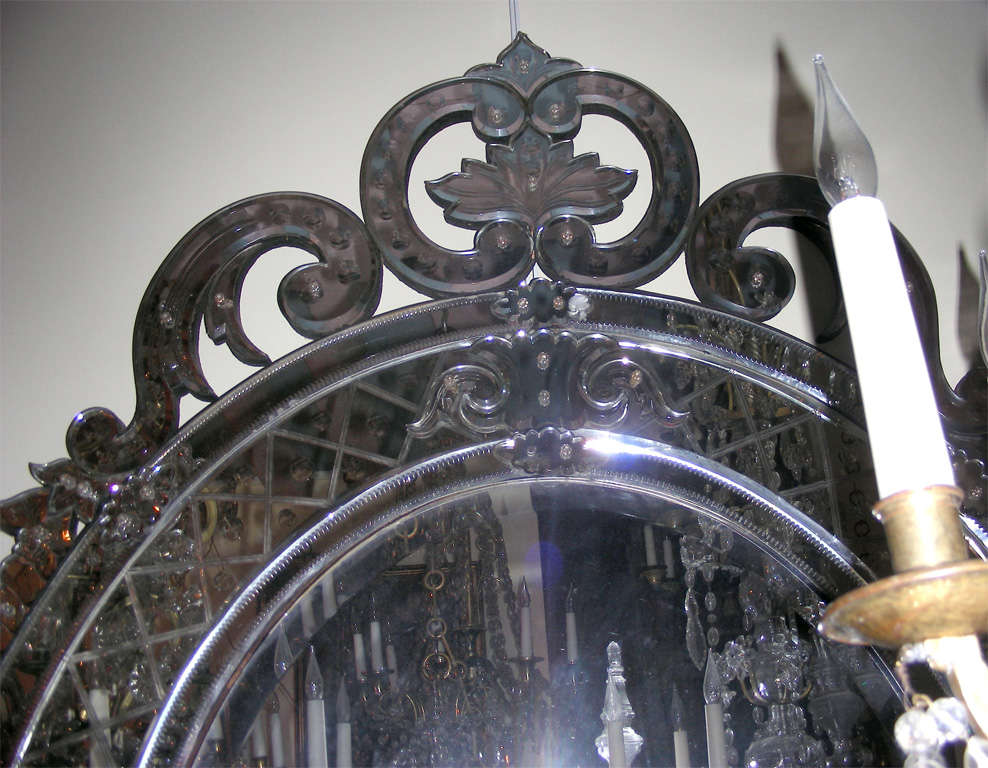 1880s Exceptional Size Venetian Mirror For Sale 1