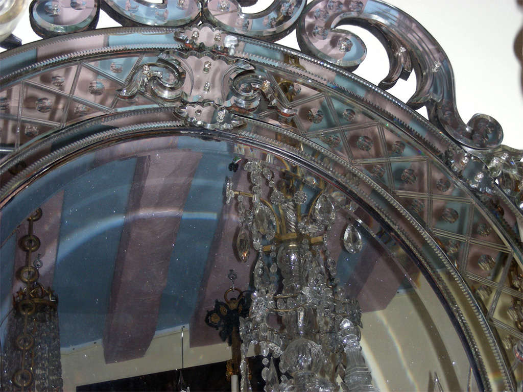 1880s Exceptional Size Venetian Mirror For Sale 3