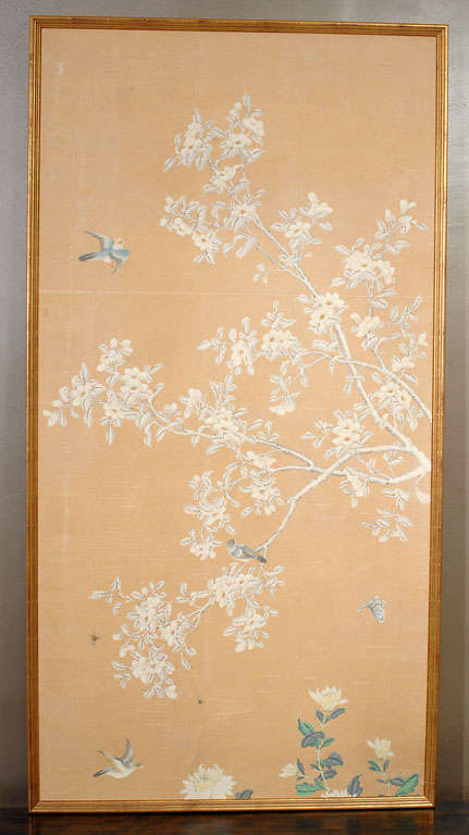 Hong Kong Framed Gracie Wallpaper Panels c.1950