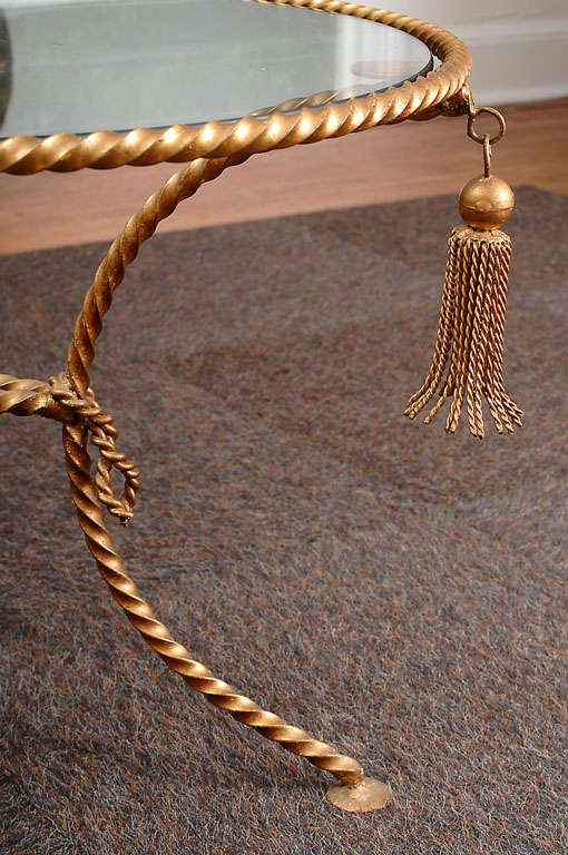 Gilt Metal Italian Tassel Table