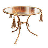 Gilt Metal Italian Tassel Table