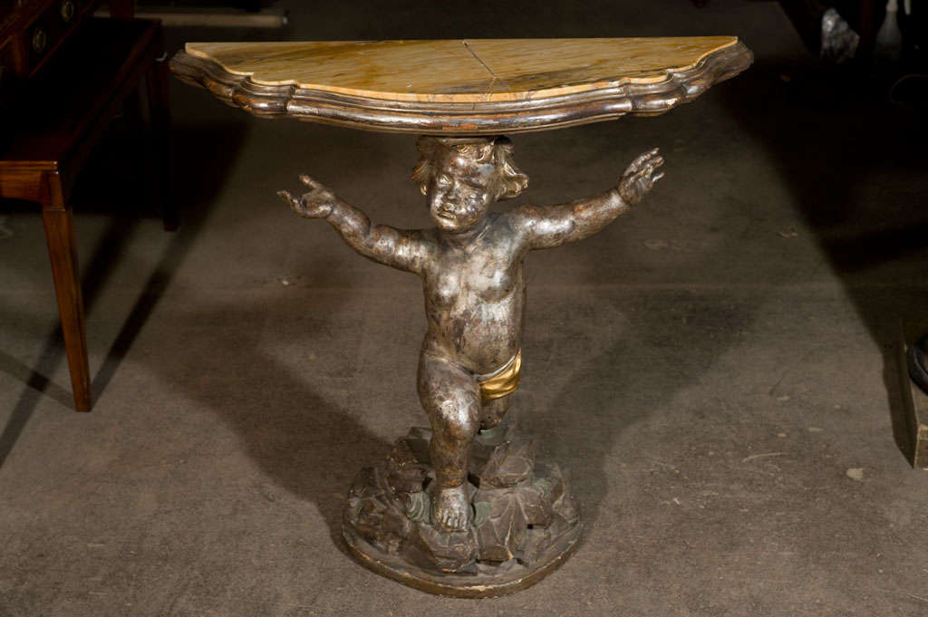 Pair of Venetian figural form console tables For Sale 3