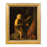 Early 20th Century Oil Of A Monkey