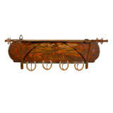 Vintage American Folk Art Hat Rack in a Cowboy Motif