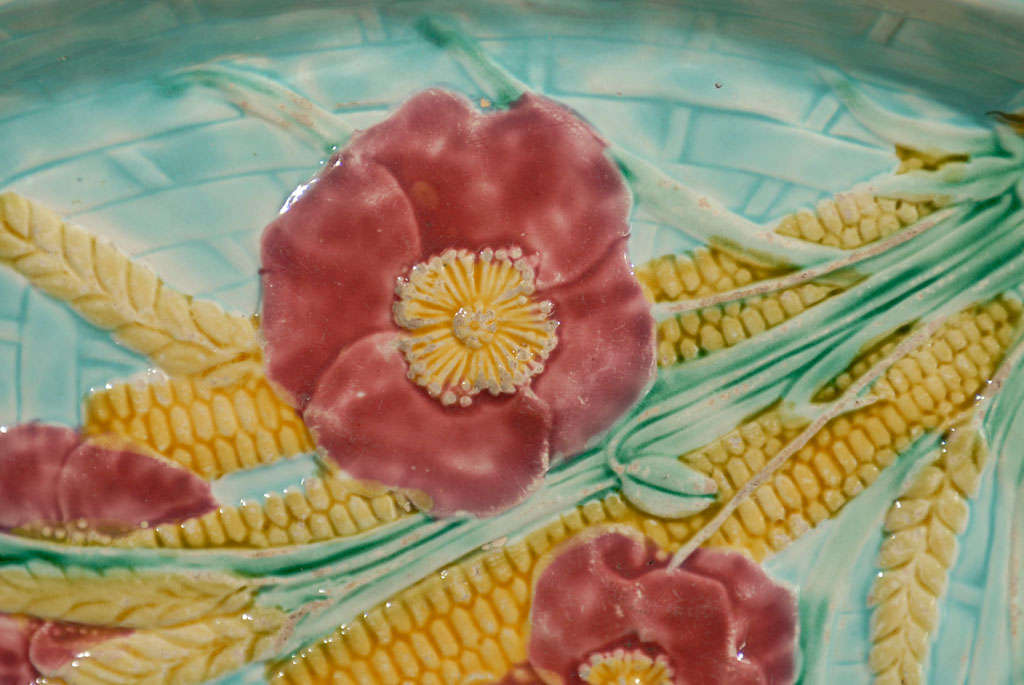 19th Century English Wedgwood Majolica Rare Platter