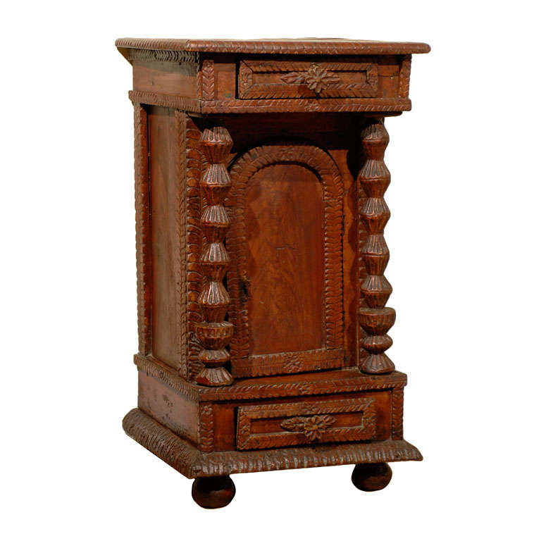 19th Century French Art Populaire Cupboard For Sale