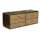 19th C. English Storage Box or Small Bank of Drawers