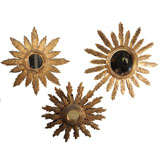 Antique Giltwood Sunburst Mirrors