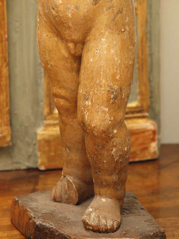 Wood 19th Century  Angel Statue For Sale