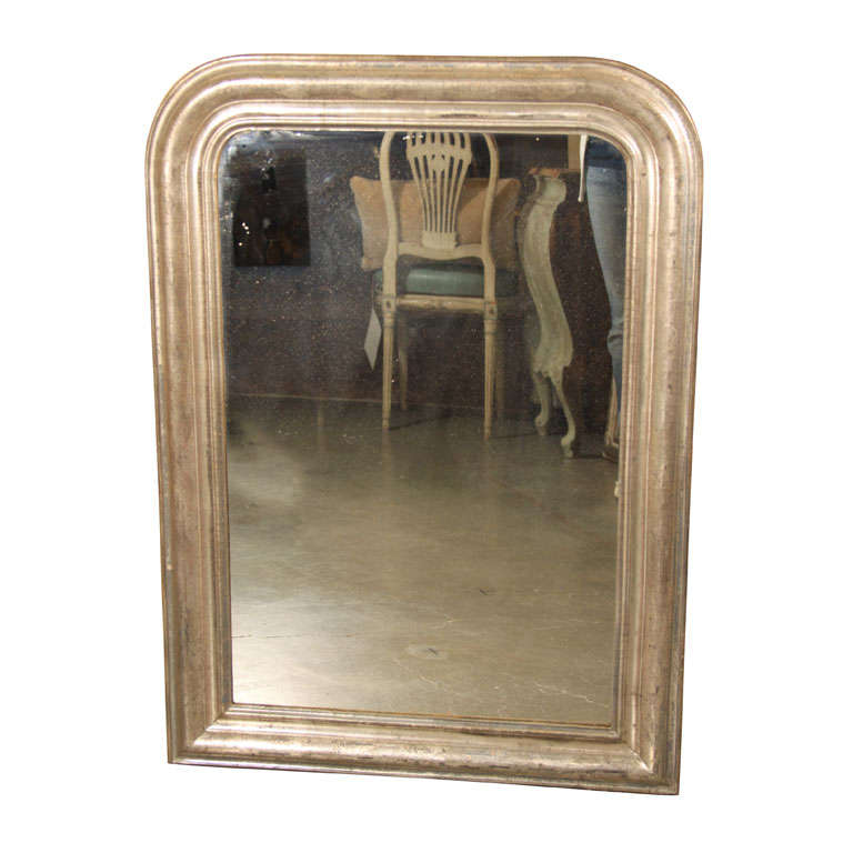 Louis Philippe silver mirror For Sale at 1stDibs