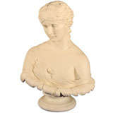 Antique period 19th century parian bust of Minerva