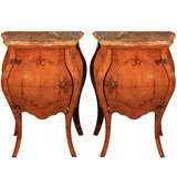 Pair of Italian bedside commodes