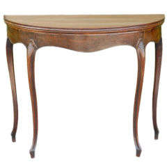 19th Century, Anglo-Irish Mahogany Demilune Game Table 6