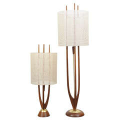 Unusual pair of Mid Century lamps