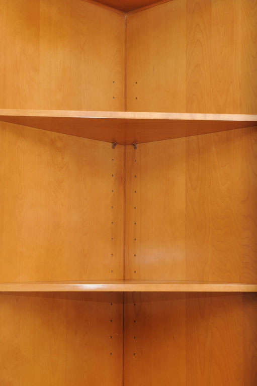 Mid-Century Modern Russel Wright Maple Corner Cabinet