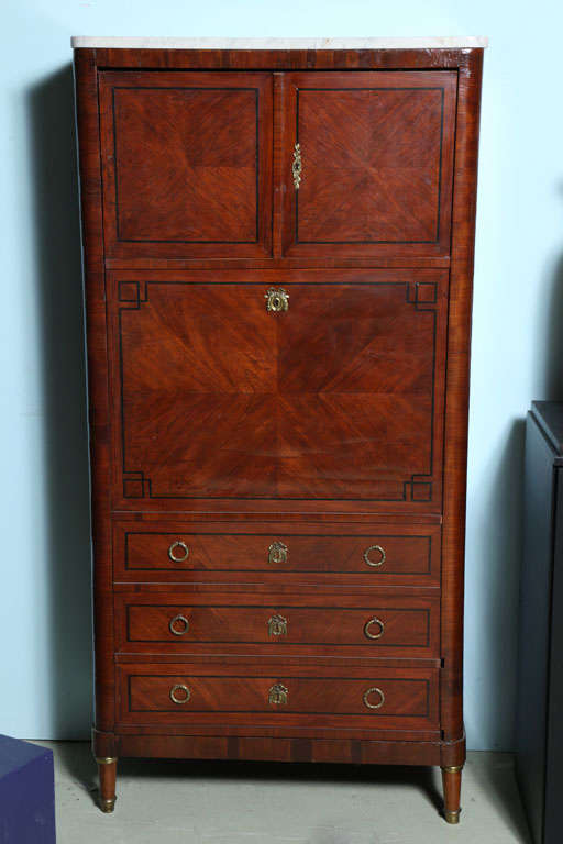NeoClassic Faux Front  Mahogany Secretaire Abattant Vanity