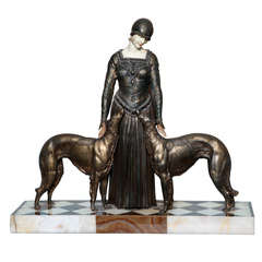 Beautiful Signed French Art  Deco Sculpture