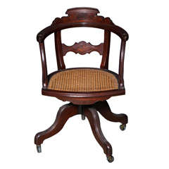 Antique Rare East lake Rotating Arm Chair