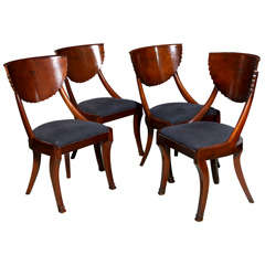 Set of Four Neo-classic Biedermeier Chairs
