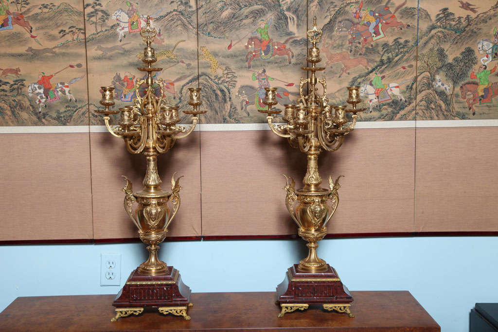 Impressive Pair of Large Scale Neo Classic French Candelabras