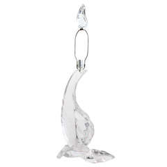 Unusual Wave Design Style Lucite Lamp