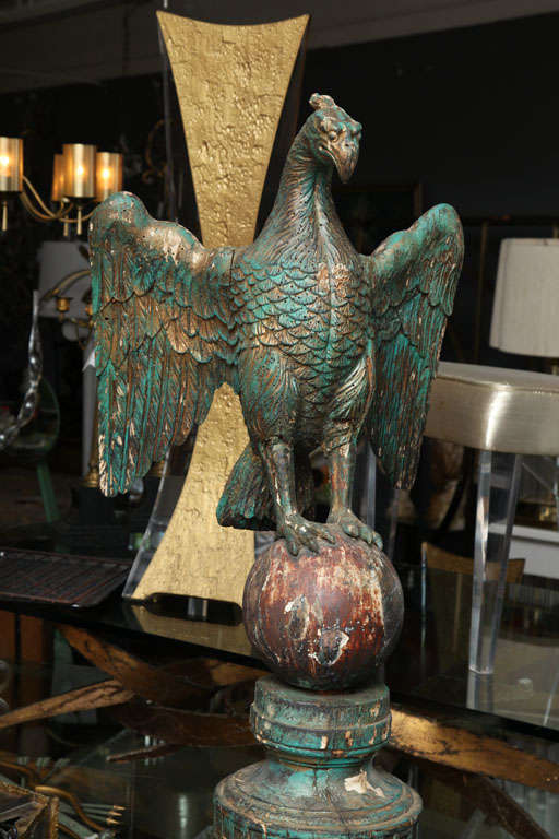Austrian Carved Eagles on Stands