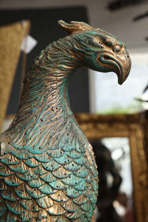 Carved Eagles on Stands 6