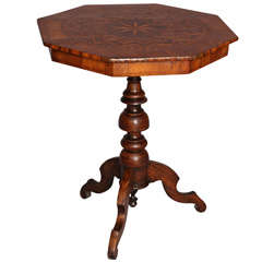 Antique Northern Italian Parquetry Sorrento Table