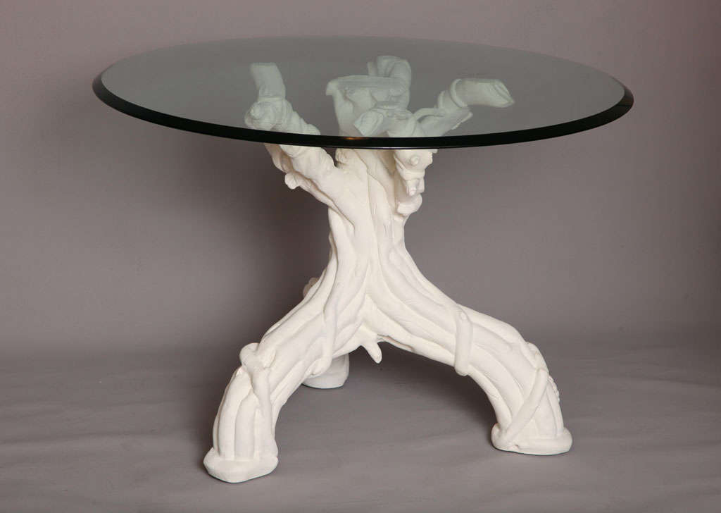 Fine tree form table base attributed to Sirmos, having a round top of 1