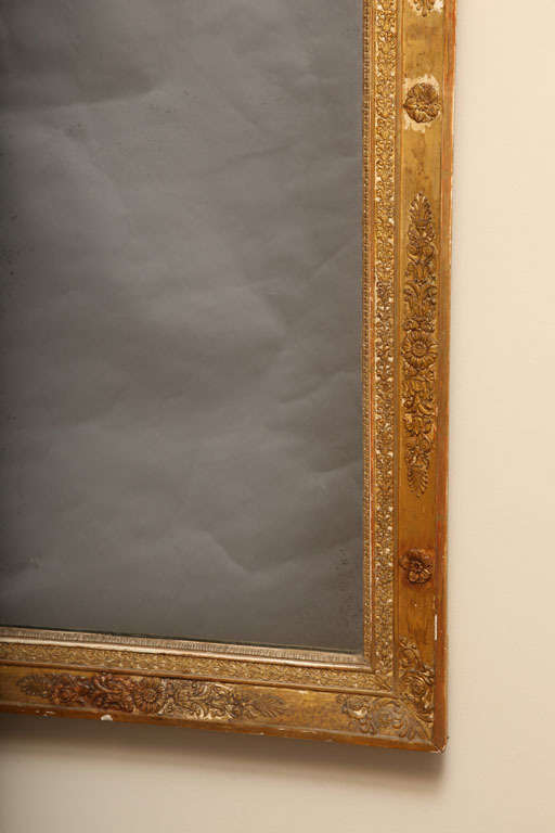 French Napoleon III Carved Giltwood Mirror