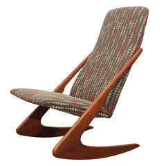 Teak Adrian Pearsall Rocking Chair