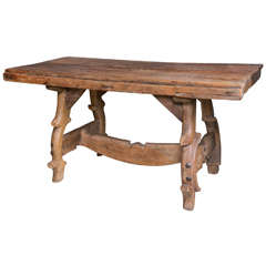 Antique 19th c. Ox yoke table