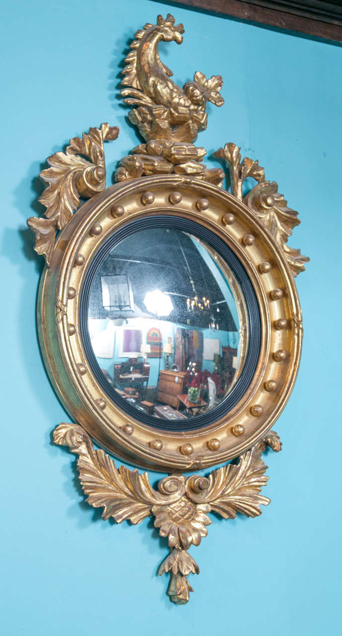 American Federal Convex Mirror In Excellent Condition In Stamford, CT