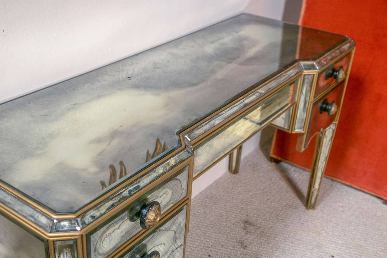 Mid-20th Century Mirrored Vanity Desk
