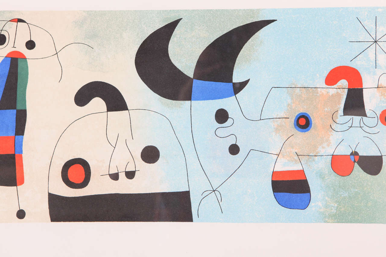 Signed Miro Lithograph- Excellent Provenance In Excellent Condition In Los Angeles, CA