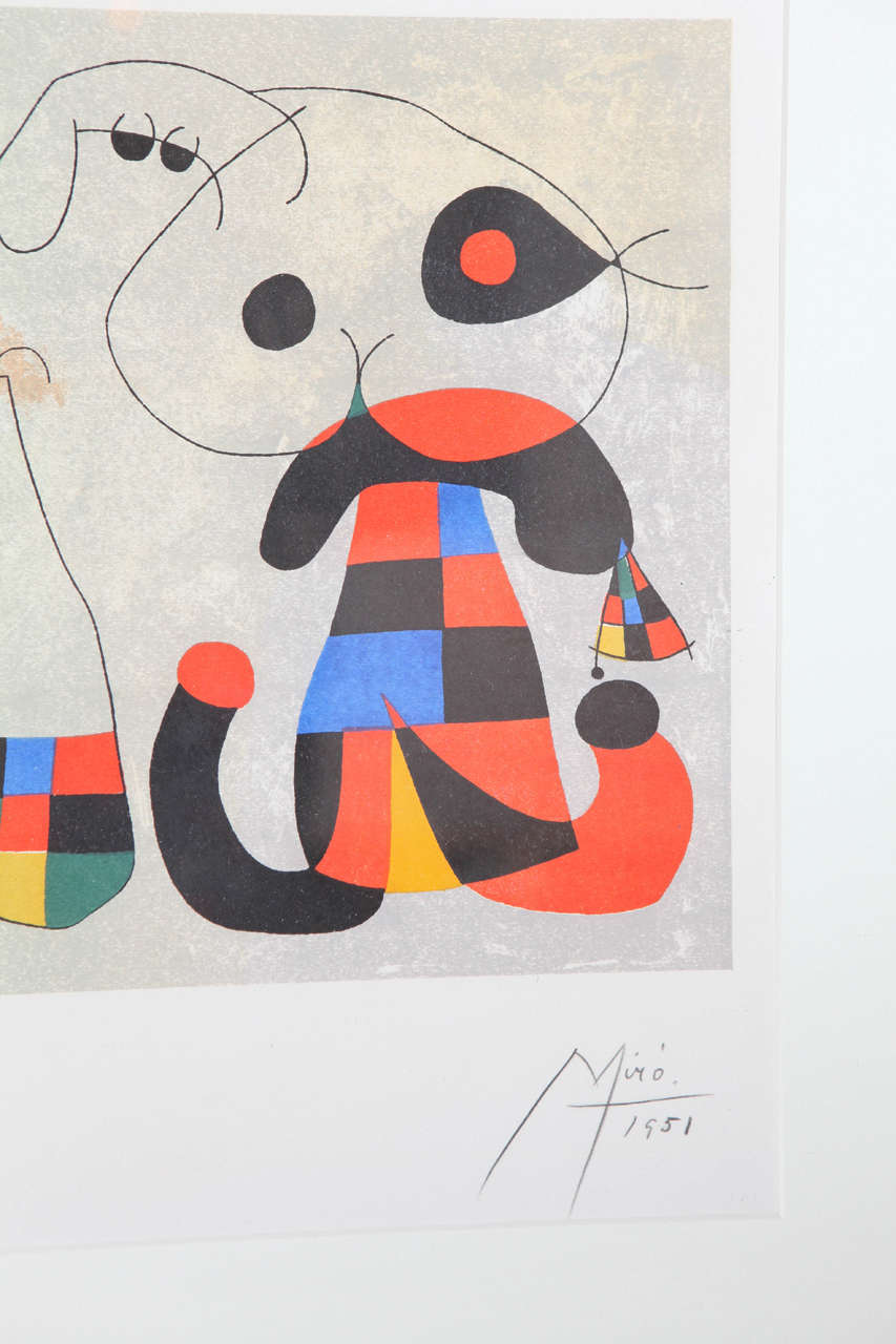 Mid-20th Century Signed Miro Lithograph- Excellent Provenance