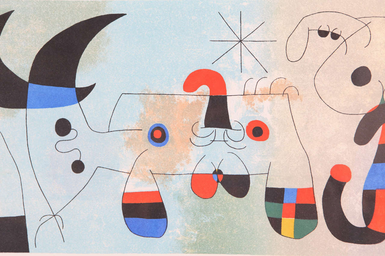 Paper Signed Miro Lithograph- Excellent Provenance