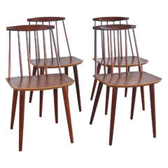 Set of Four Tapiovaara Dining Chairs