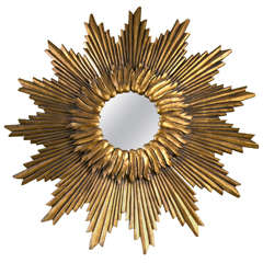 Wood Starburst Mirror 3