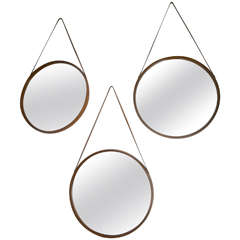 Set of Three Italian Wood Mirrors 11