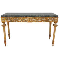 French Louis XVI Style Giltwood Console