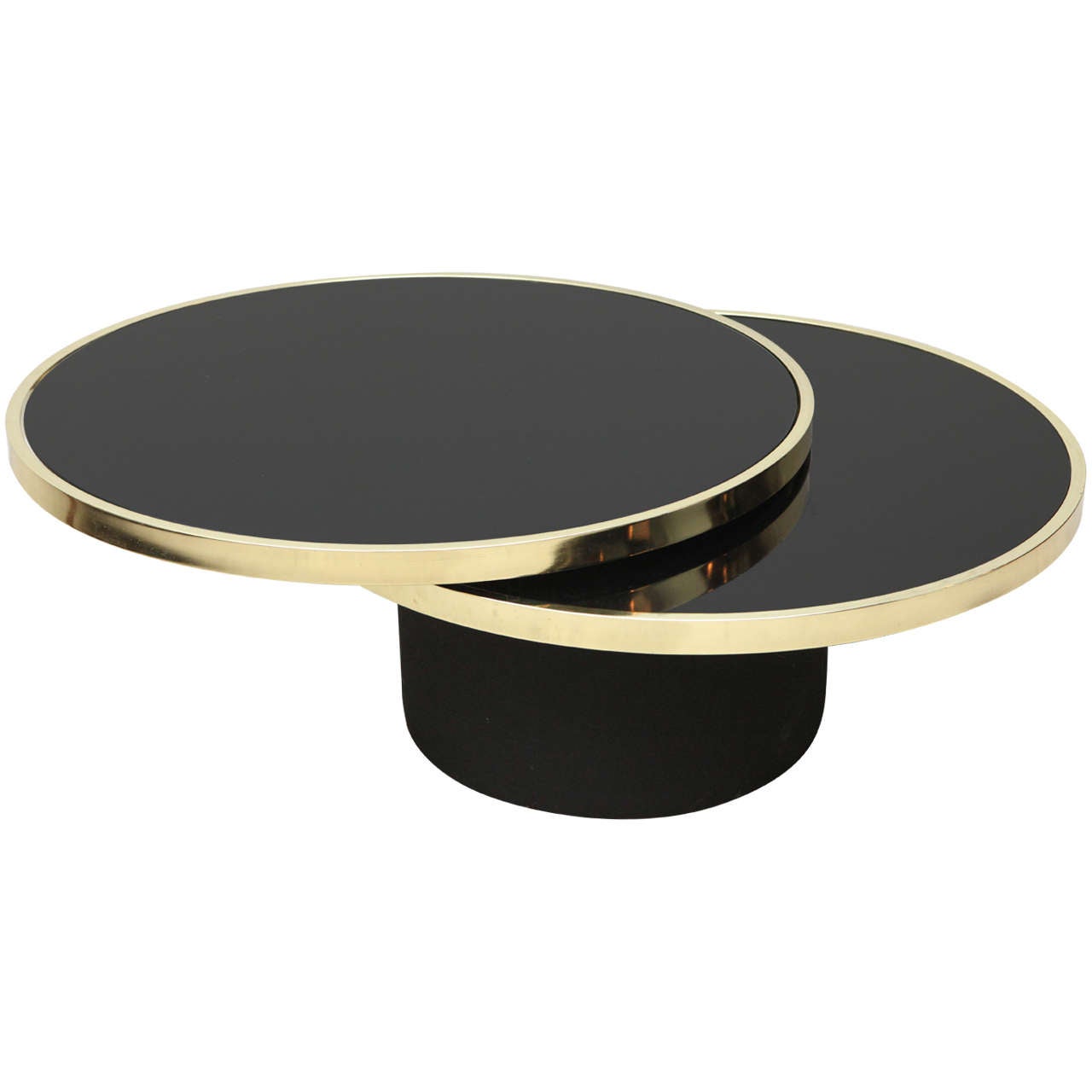 Design Institute Of America Brass And Glass Rotating Cocktail Table Design Institute Of America Brass And Glass Rotating Cocktail Table For