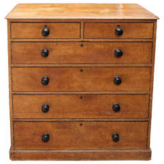 19th Century Painted Chest of Drawers with Writing or Folding Ledge