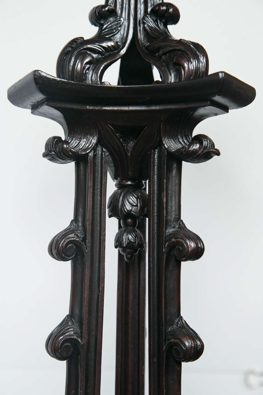 Unusual Gothic Revival Candle or Plant Stand 4